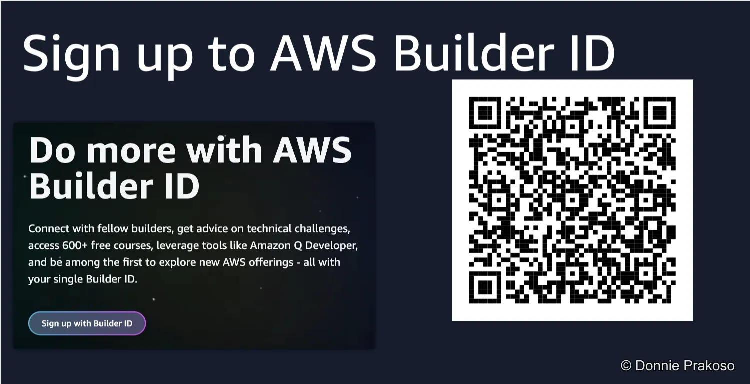 AWS Builder ID sign-up page