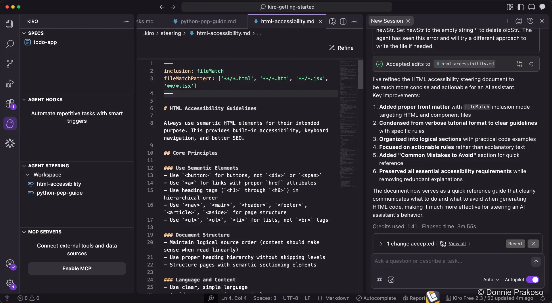 Refined accessibility guide with structured, agent-friendly formatting